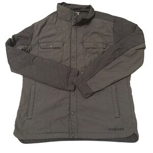 Kuiu Mens Insulated Quilted Snap Button Jacket XL Gray Toray Fabric Technologies